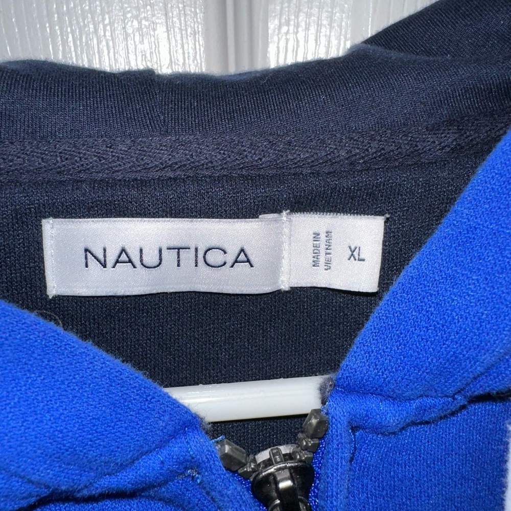 Blue and Black Nautica 1/4 Zip Hoodie - Picture 3 of 4